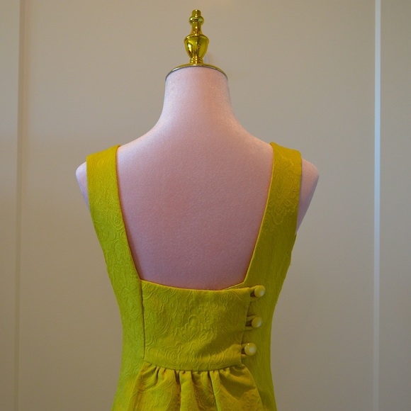 Anthropology What Goes Around Comes Around Yellow Mini Dress - Picture 3 of 7